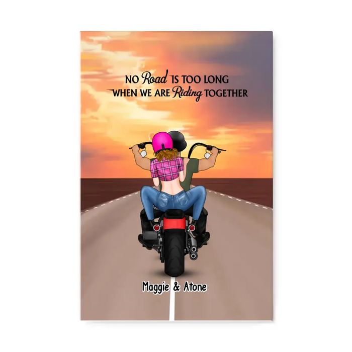 Couple Ride Together Stay Together - Personalized Gifts Custom Canvas For Couples, Motorcycle Lovers