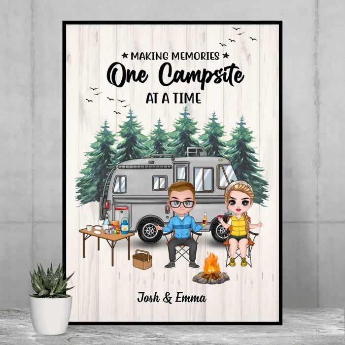 The Best Days Are Spent Camping - Personalized Gifts Custom Poster For Couples, Camping Lovers