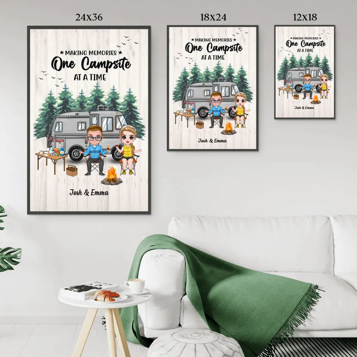 The Best Days Are Spent Camping - Personalized Gifts Custom Poster For Couples, Camping Lovers