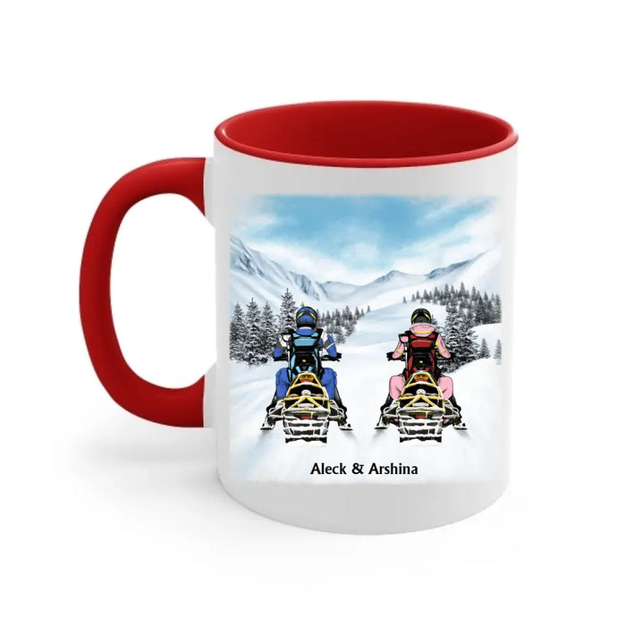 I Love You More Than You Love Snowmobiling - Personalized Gifts Custom Mug For Couples, Family, Friends, Snowmobiling Lovers