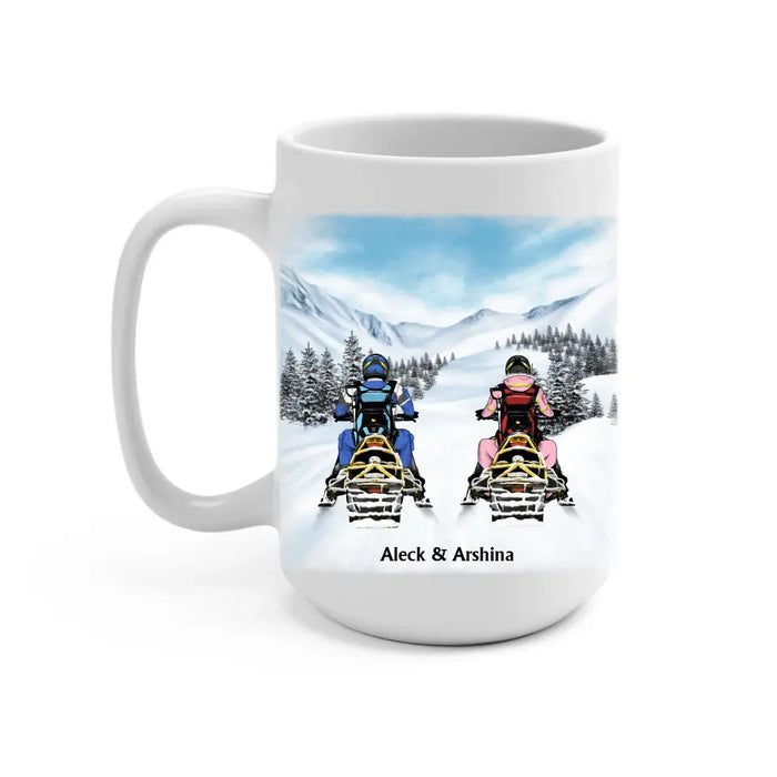 I Love You More Than You Love Snowmobiling - Personalized Gifts Custom Mug For Couples, Family, Friends, Snowmobiling Lovers