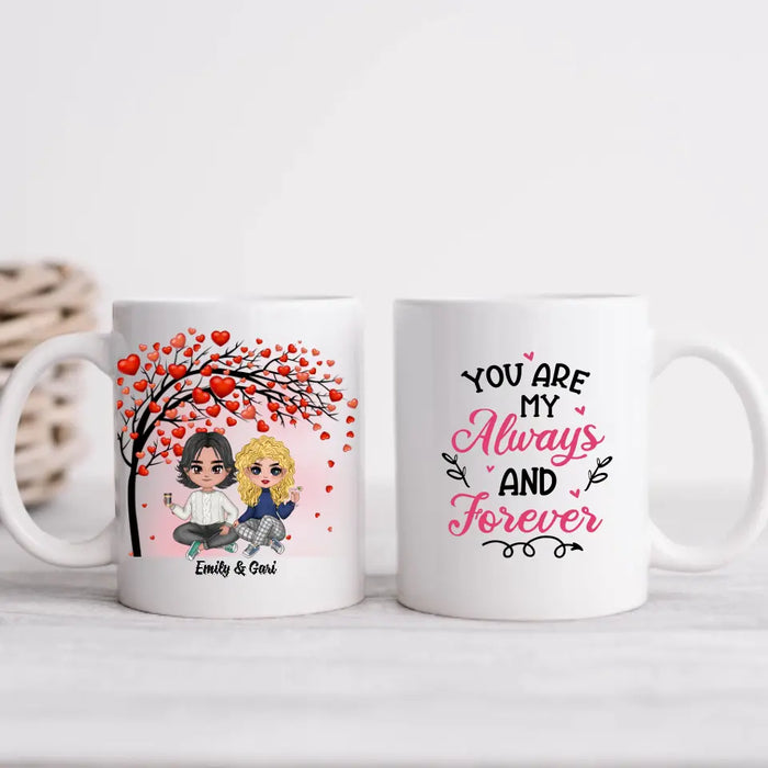 Baby You Light Up My World Like Nobody Else - Personalized Gifts Custom Chibi Mug For Couples