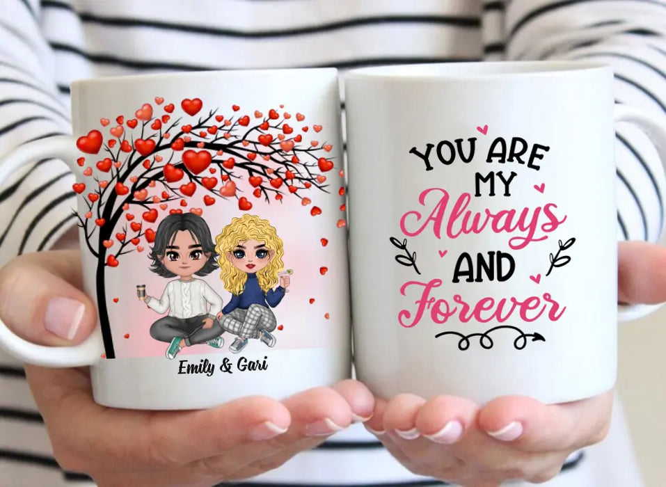 Baby You Light Up My World Like Nobody Else - Personalized Gifts Custom Chibi Mug For Couples