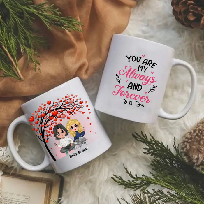 Baby You Light Up My World Like Nobody Else - Personalized Gifts Custom Chibi Mug For Couples