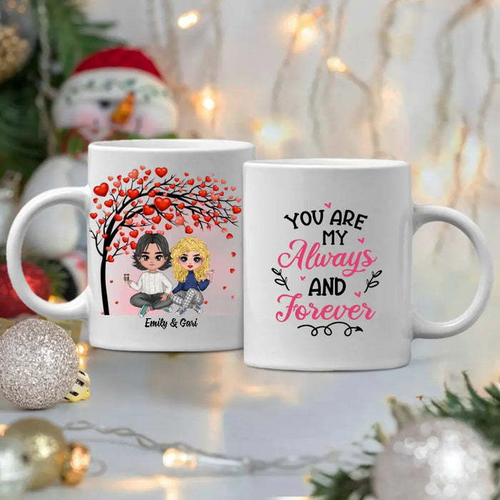 Baby You Light Up My World Like Nobody Else - Personalized Gifts Custom Chibi Mug For Couples