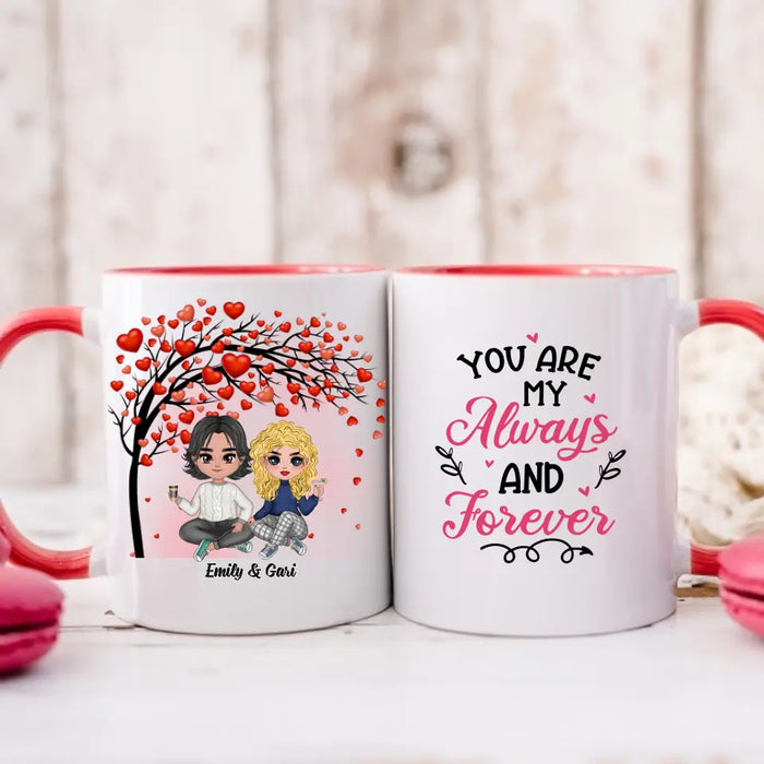 Baby You Light Up My World Like Nobody Else - Personalized Gifts Custom Chibi Mug For Couples