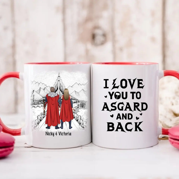 I Love You To Asgard And Back - Personalized Gifts Custom Norse Mythology Mug For Him, Her, For Couples