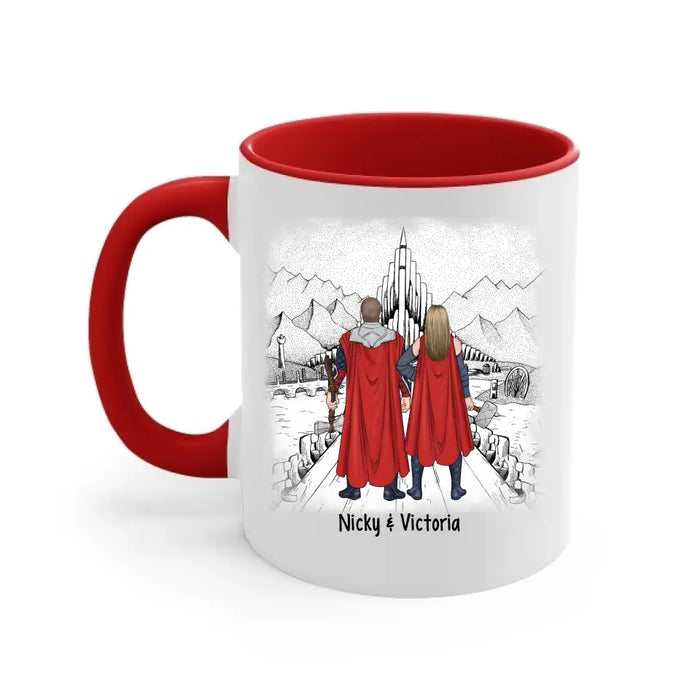 I Love You To Asgard And Back - Personalized Gifts Custom Norse Mythology Mug For Him, Her, For Couples