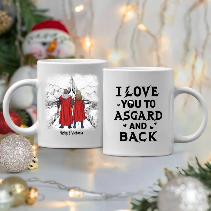 I Love You To Asgard And Back - Personalized Gifts Custom Norse Mythology Mug For Him, Her, For Couples