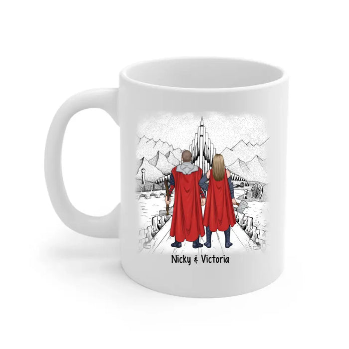 I Love You To Asgard And Back - Personalized Gifts Custom Norse Mythology Mug For Him, Her, For Couples