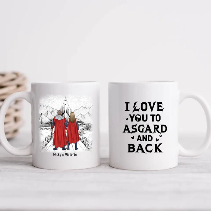 I Love You To Asgard And Back - Personalized Gifts Custom Norse Mythology Mug For Him, Her, For Couples