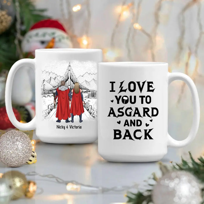 I Love You To Asgard And Back - Personalized Gifts Custom Norse Mythology Mug For Him, Her, For Couples