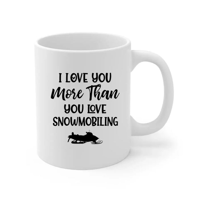 The Best Memories Are Made On The Sled - Personalized Gifts Custom Mug For Couples, Friends, Snowmobiling Lovers