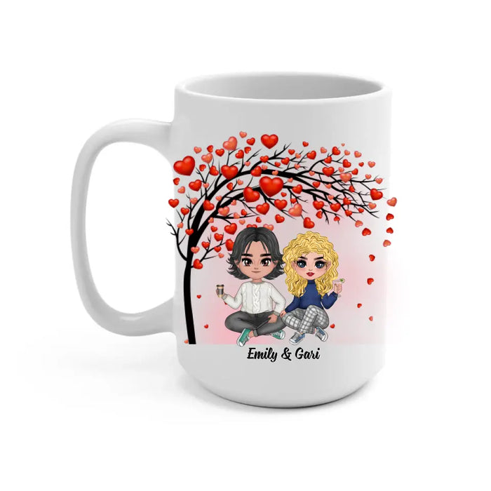 Baby You Light Up My World Like Nobody Else - Personalized Gifts Custom Chibi Mug For Couples