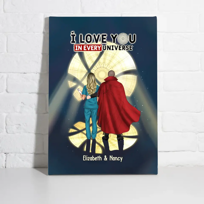 I Love You In Every Universe - Personalized Gifts Custom Canvas For Couples, For Him Her