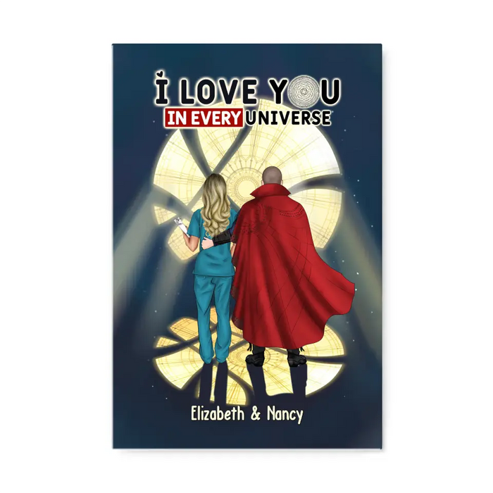 I Love You In Every Universe - Personalized Gifts Custom Canvas For Couples, For Him Her