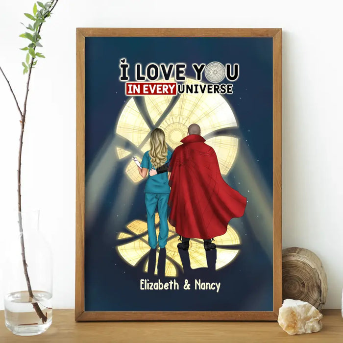 I Love You In Every Universe - Personalized Gifts Custom Poster For Couples, For Him Her