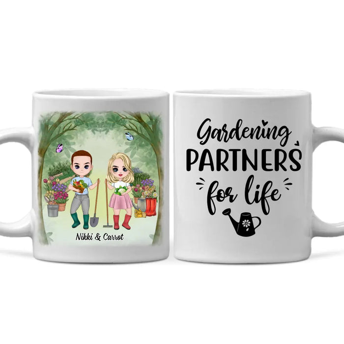 Gardening Partners For Life - Personalized Gifts Custom Mug For Couples, Him, Her, Gardening Lovers