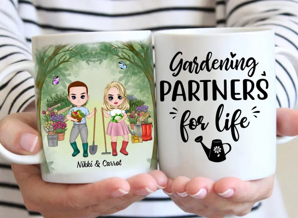 Gardening Partners For Life - Personalized Gifts Custom Mug For Couples, Him, Her, Gardening Lovers