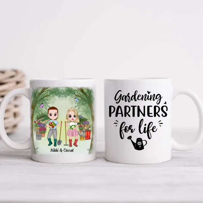 Gardening Partners For Life - Personalized Gifts Custom Mug For Couples, Him, Her, Gardening Lovers