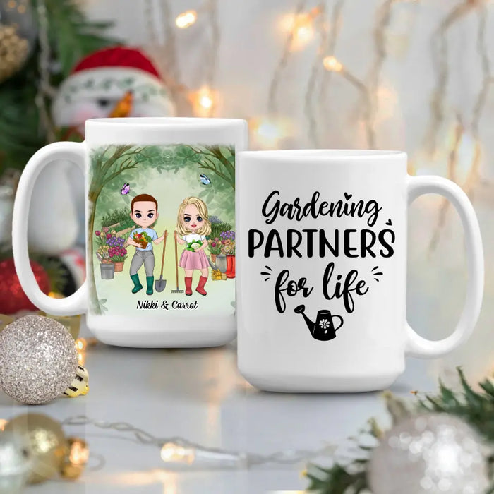 Gardening Partners For Life - Personalized Gifts Custom Mug For Couples, Him, Her, Gardening Lovers