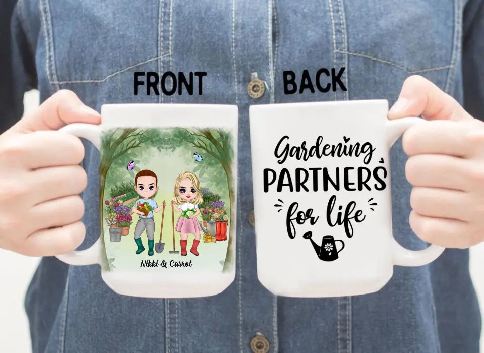 Gardening Partners For Life - Personalized Gifts Custom Mug For Couples, Him, Her, Gardening Lovers