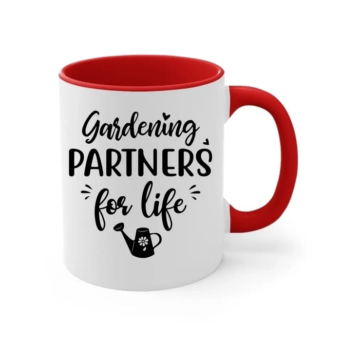 Gardening Partners For Life - Personalized Gifts Custom Mug For Couples, Him, Her, Gardening Lovers