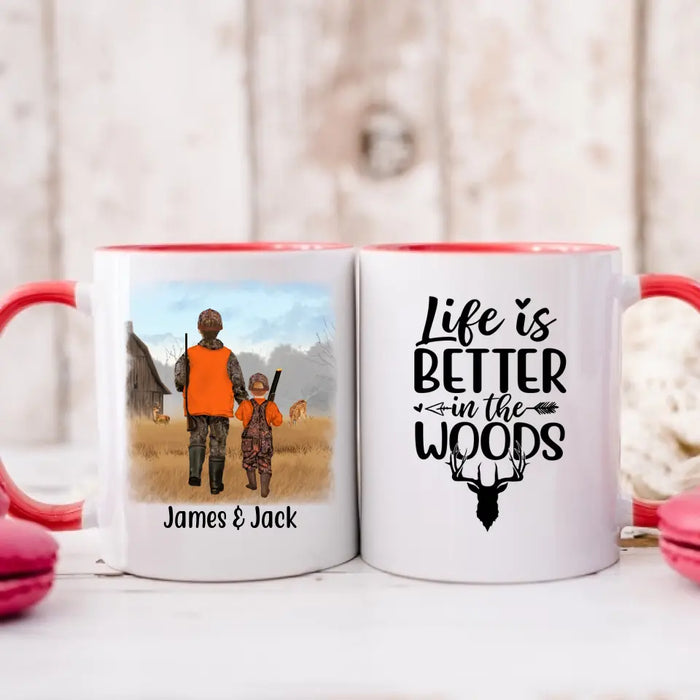 Personalized Hunting Mug - Life Is Better in the Woods - Gifts For Family