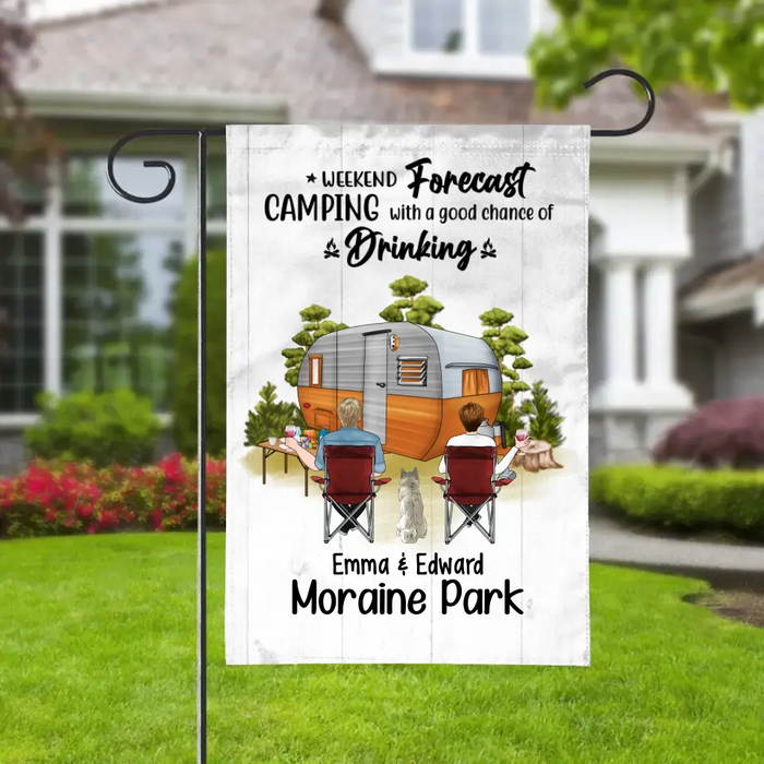 Personalized Custom Garden Flag for Camping Lovers - Making Memories One Campsite with Dogs