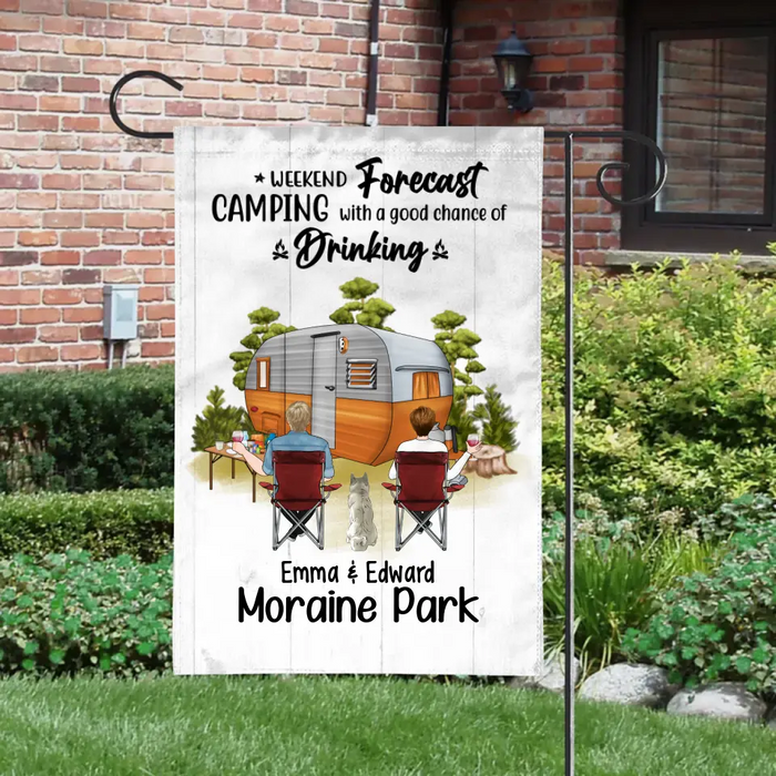 Personalized Custom Garden Flag for Camping Lovers - Making Memories One Campsite with Dogs