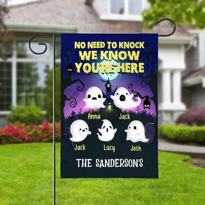 Personalized Garden Flag, The Book Crew Know You're Here - Family Gift, Gift For Halloween