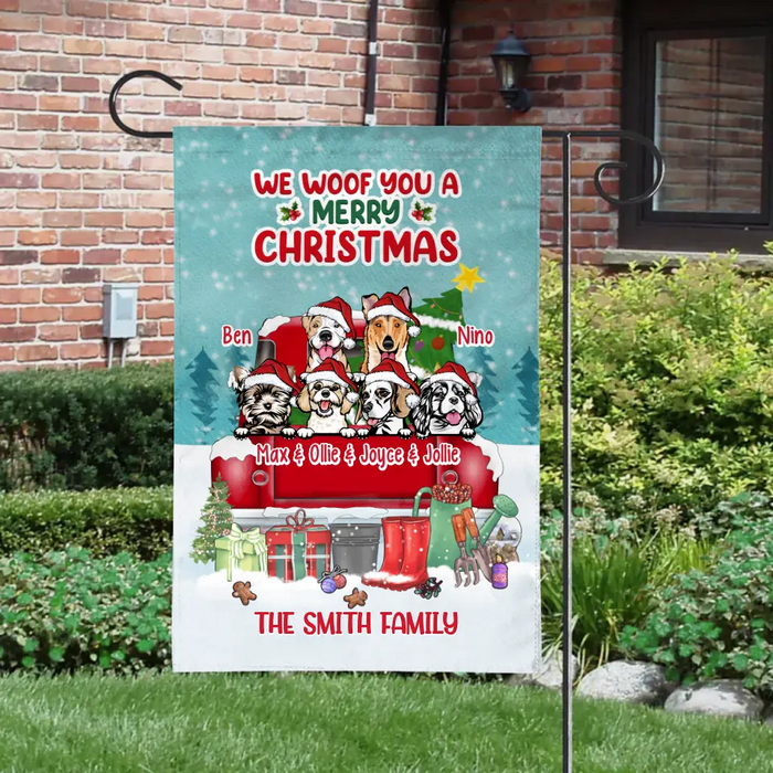 Personalized Garden Flag, Up To 6 Pets, Santa Paws Is Coming, Christmas Gift For Dog Lovers, Cat Lovers