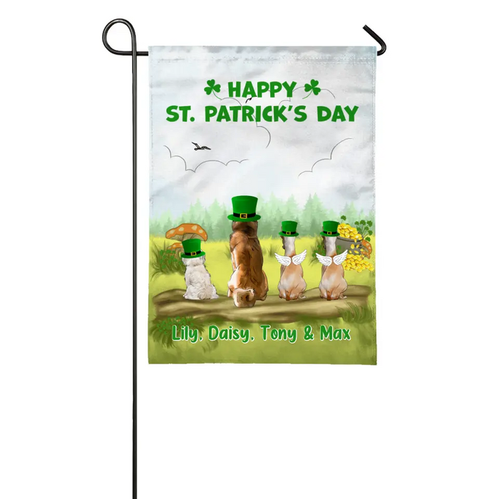 Happy St. Patrick's Day - Personalized Garden Flag For Dog Lovers