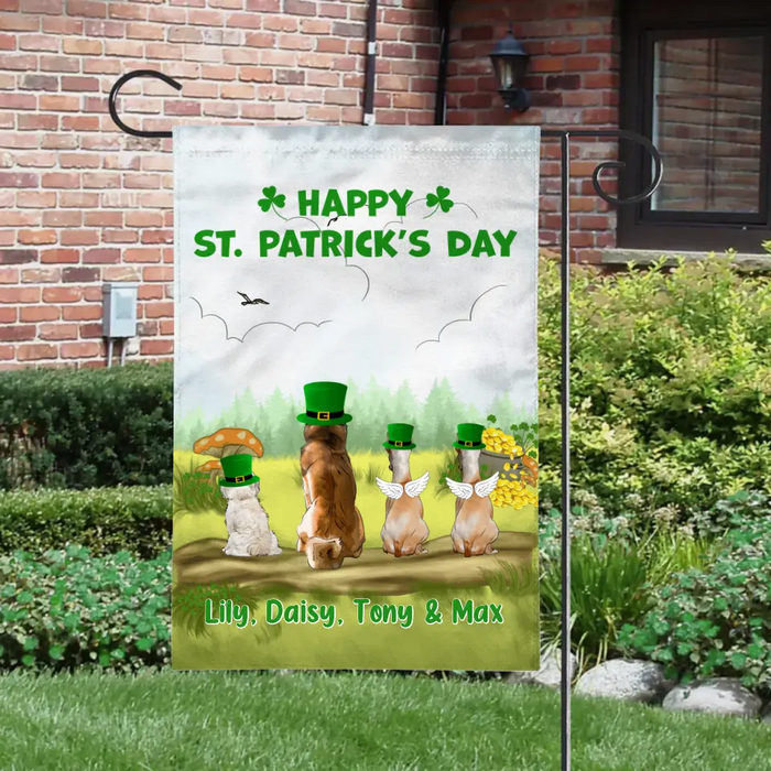 Happy St. Patrick's Day - Personalized Garden Flag For Dog Lovers