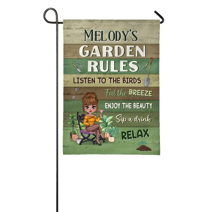 My Garden Rules - Personalized Garden Flag For Gardening Lovers, Gardeners