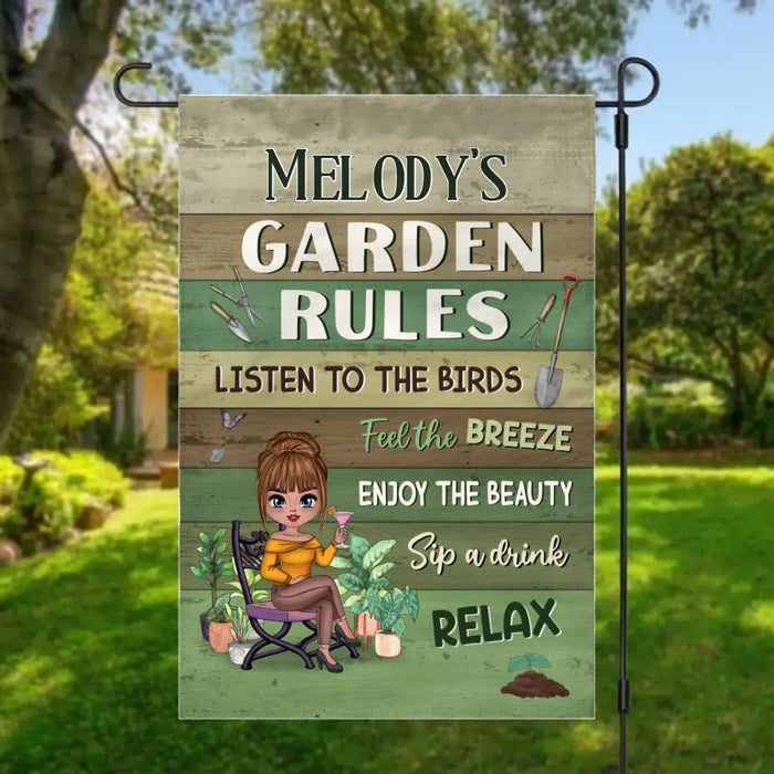 My Garden Rules - Personalized Garden Flag For Gardening Lovers, Gardeners