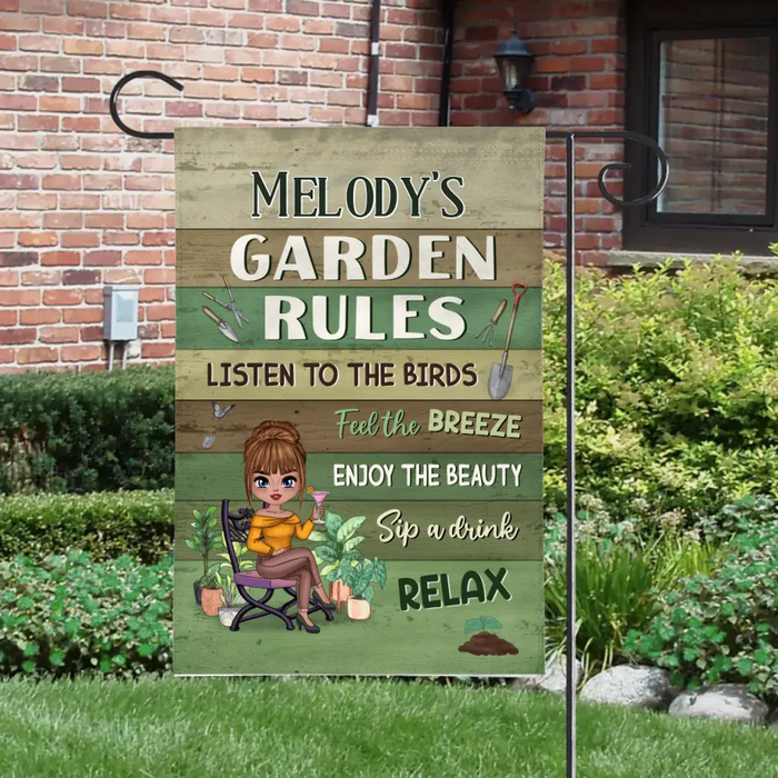 My Garden Rules - Personalized Garden Flag For Gardening Lovers, Gardeners