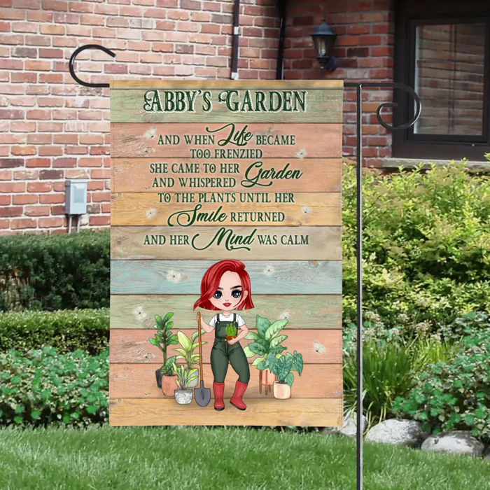 And When Life Became Too Frenzied She Came To Her Garden - Personalized Garden Flag For Her, Gardener