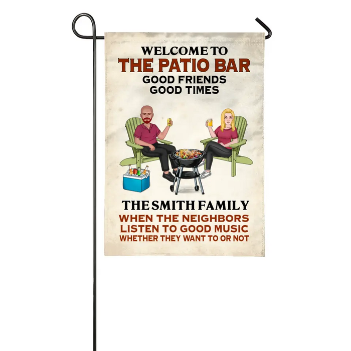 Welcome To Fire Pit - Personalized Garden Flag For The Family, Couple, Camping, Grill Lovers