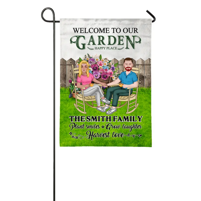 Welcome To Our Garden - Personalized Garden Flag For Gardeners