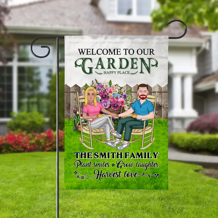 Welcome To Our Garden - Personalized Garden Flag For Gardeners