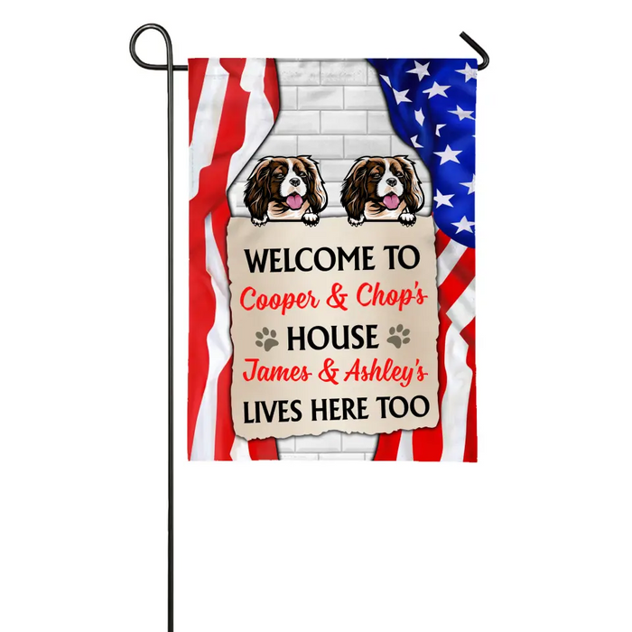 Welcome To The Dog House - Personalized Garden Flag, Decoration Flag For Dog Lovers