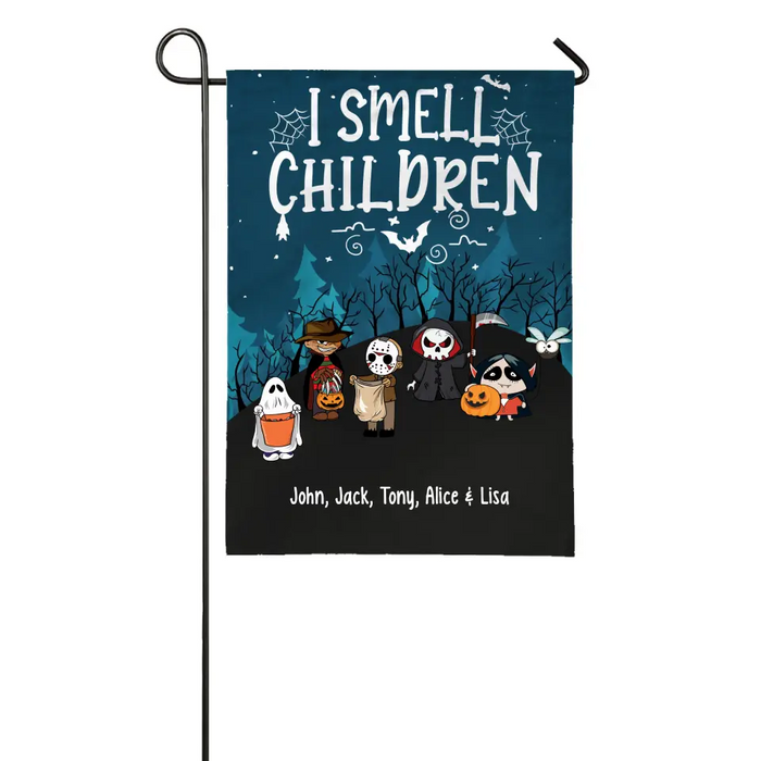 I Smell Children - Halloween Personalized Gifts Custom Garden Flag For Creepy Family