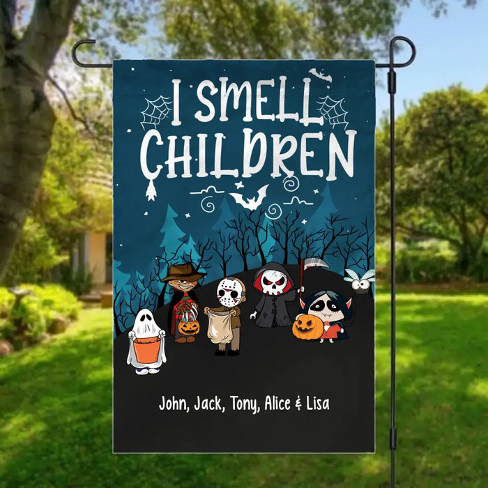 I Smell Children - Halloween Personalized Gifts Custom Garden Flag For Creepy Family
