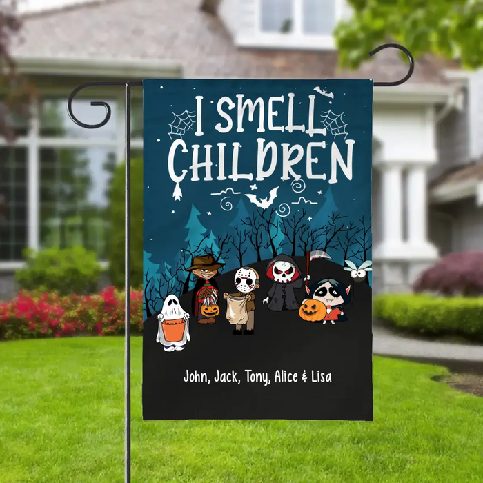 I Smell Children - Halloween Personalized Gifts Custom Garden Flag For Creepy Family