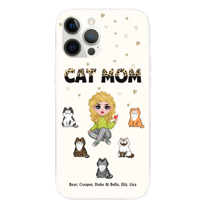 Cat Mom - Personalized Phone Case Gifts Custom Phone Case for Cat Lovers