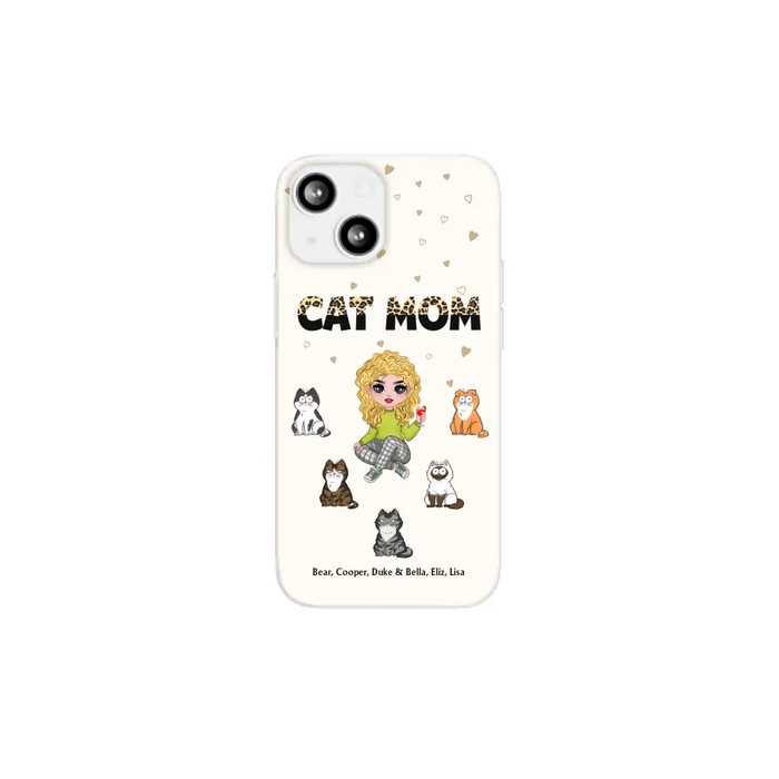 Cat Mom - Personalized Phone Case Gifts Custom Phone Case for Cat Lovers