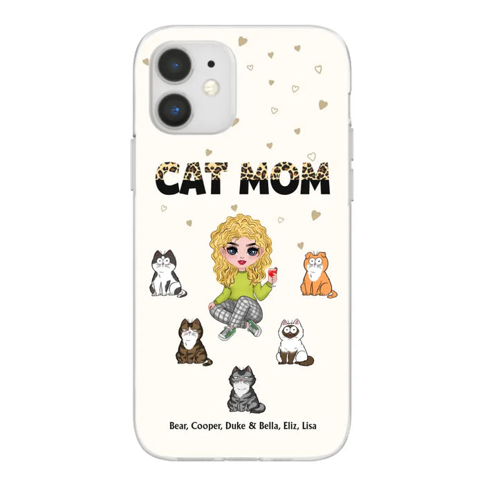 Cat Mom - Personalized Phone Case Gifts Custom Phone Case for Cat Lovers