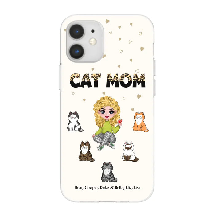 Cat Mom - Personalized Phone Case Gifts Custom Phone Case for Cat Lovers