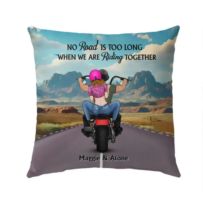 You Make My Heart Go Braaapp - Personalized Gifts Custom Pillow For Biker Couples, Motorcycle Lovers